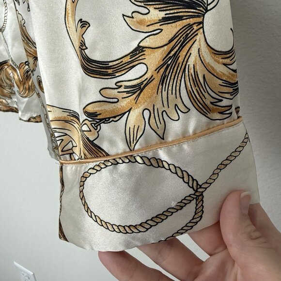 Valerie Stevens Satin Long Sleeve Button Up Size Medium Equestrian Bit & Bridle - Picture 3 of 8